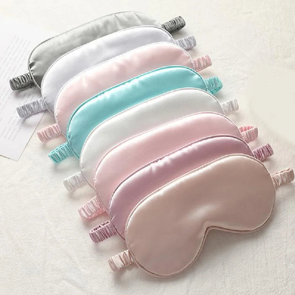 Imitated Silk Eye Patch Shading Sleep Eye Mask Eyepatch Travel Relax Cover