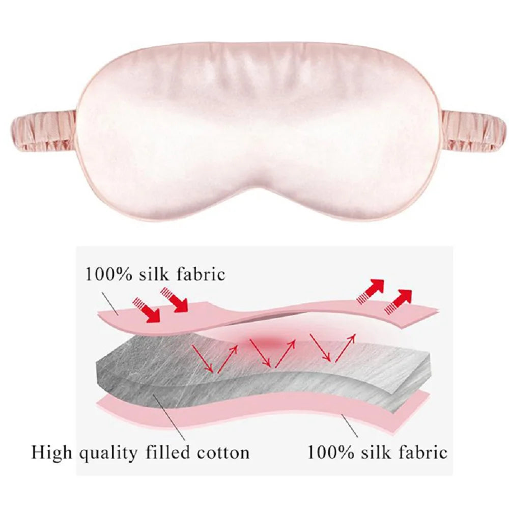Imitated Silk Eye Patch Shading Sleep Eye Mask Eyepatch Travel Relax Cover