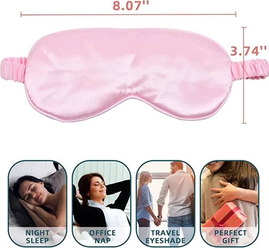 Imitated Silk Eye Patch Shading Sleep Eye Mask Eyepatch Travel Relax Cover
