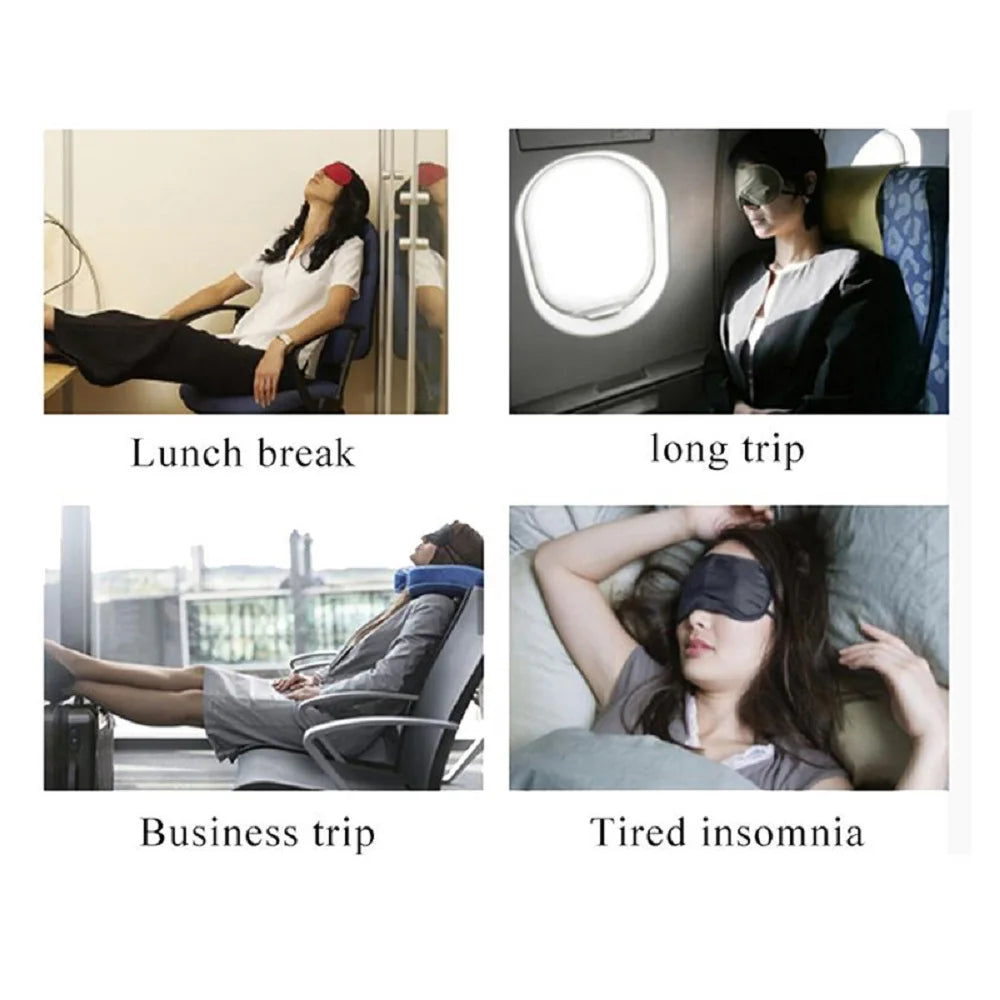 Imitated Silk Eye Patch Shading Sleep Eye Mask Eyepatch Travel Relax Cover