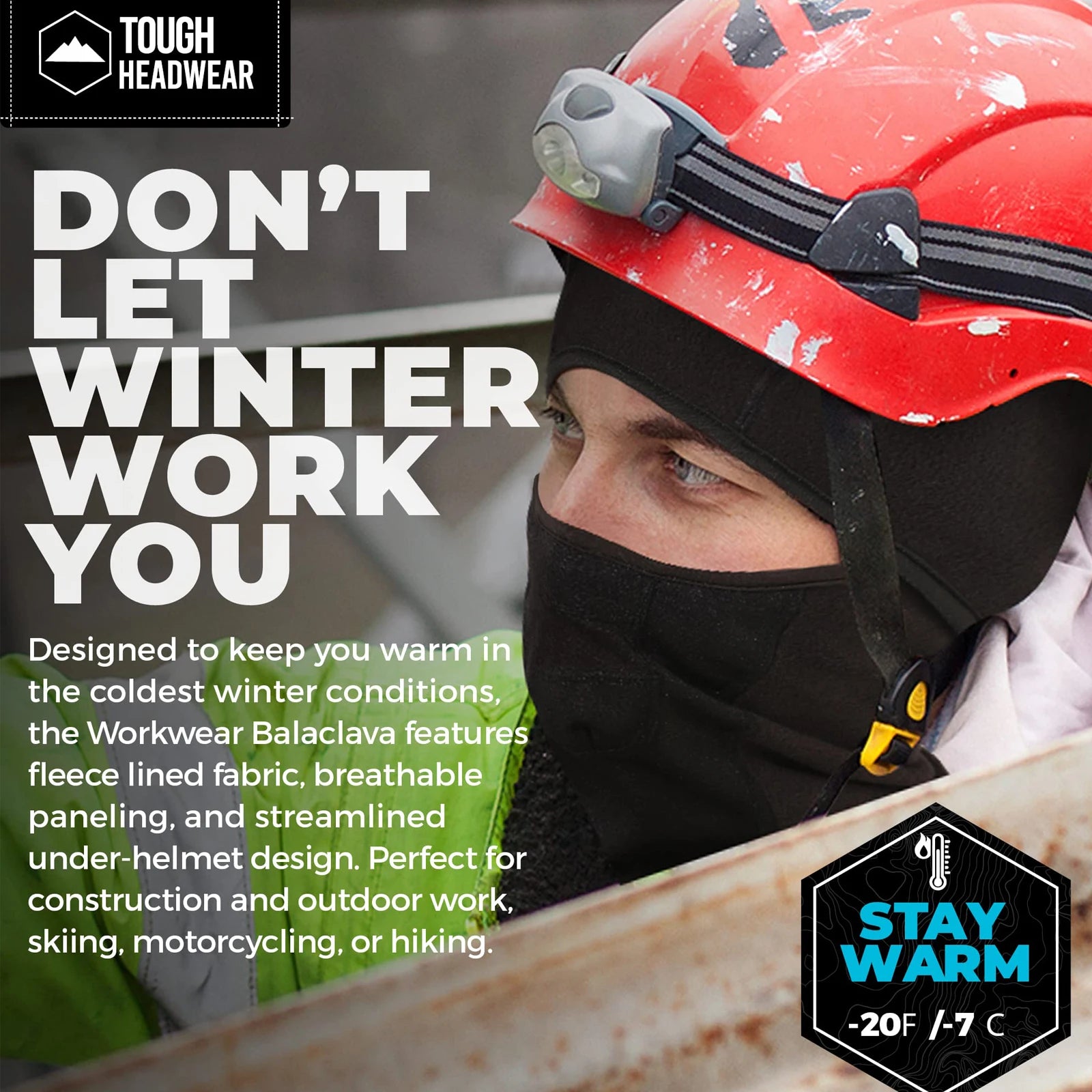 Tough Headwear Full Face Mask for Cold Weather,Mens Balaclava Face Warmer