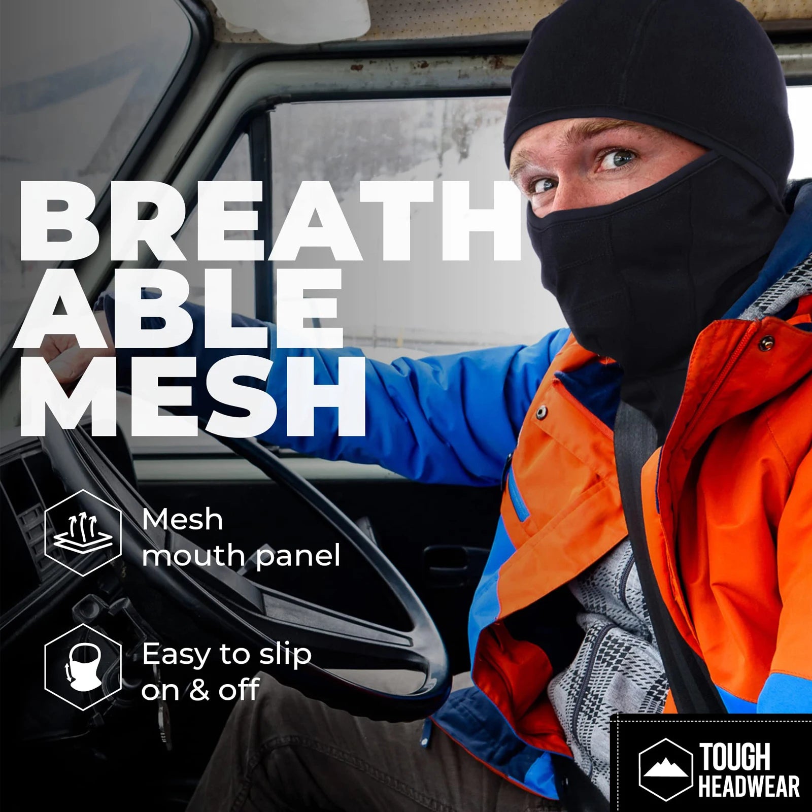 Tough Headwear Full Face Mask for Cold Weather,Mens Balaclava Face Warmer