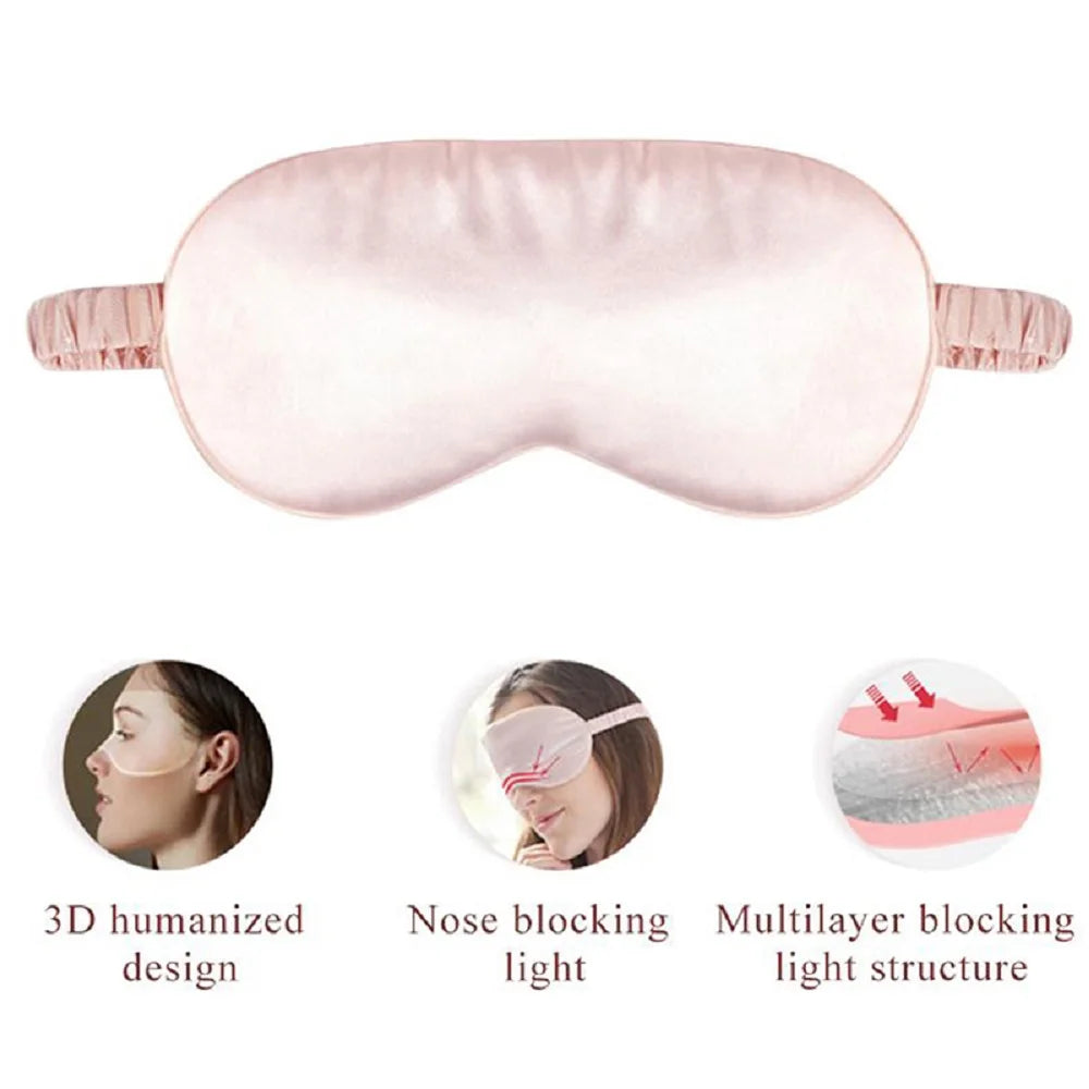 Imitated Silk Eye Patch Shading Sleep Eye Mask Eyepatch Travel Relax Cover