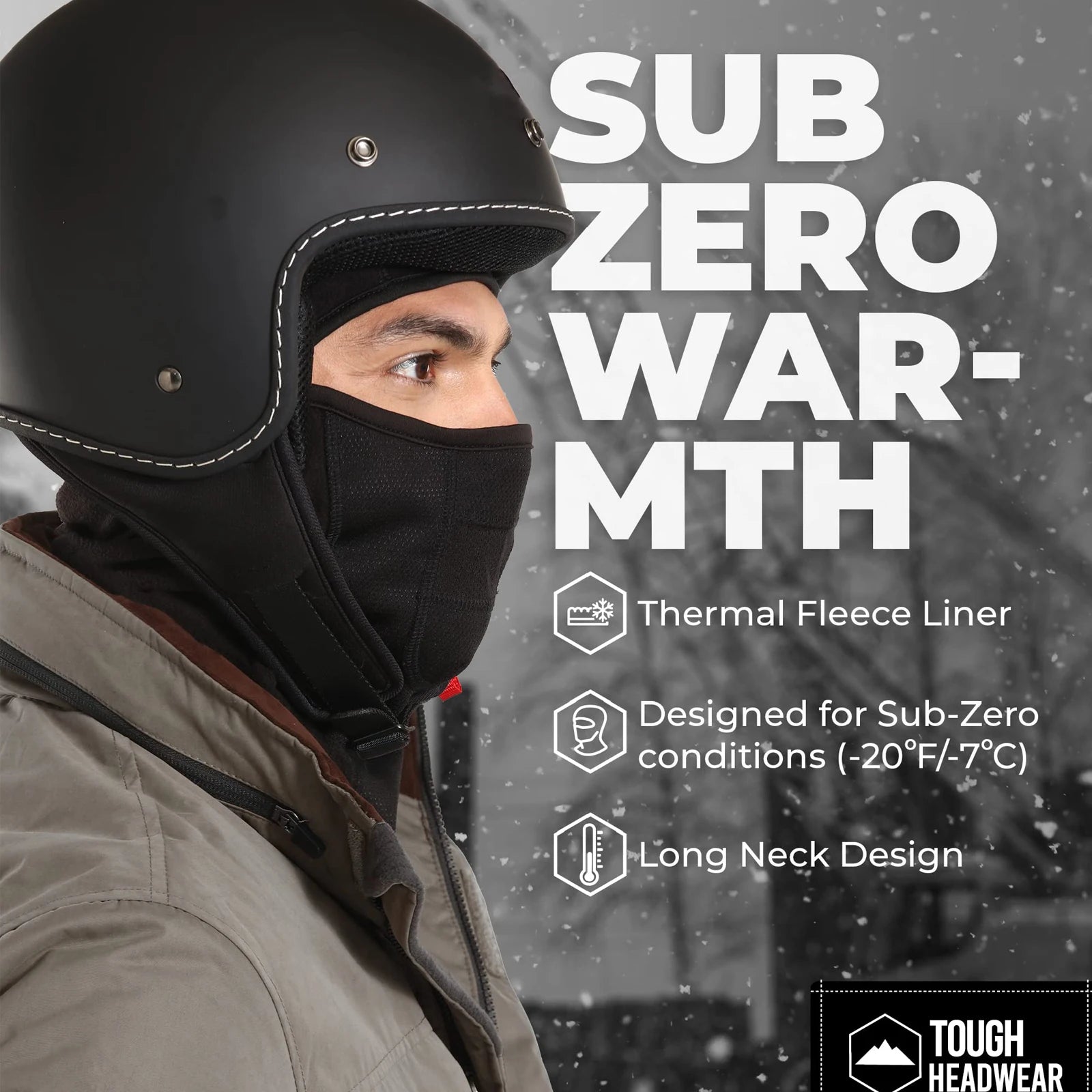 Tough Headwear Full Face Mask for Cold Weather,Mens Balaclava Face Warmer