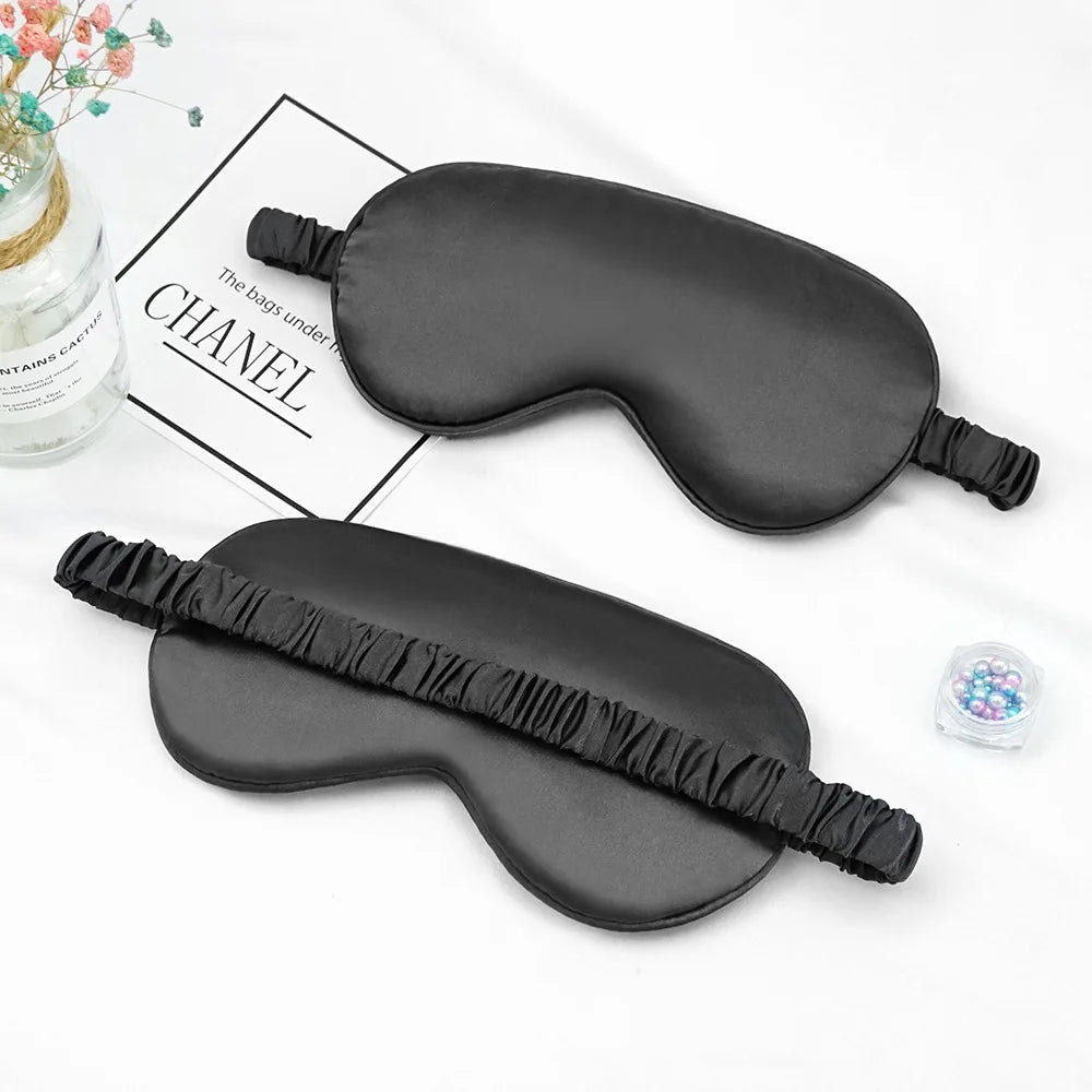 Imitated Silk Eye Patch Shading Sleep Eye Mask Eyepatch Travel Relax Cover
