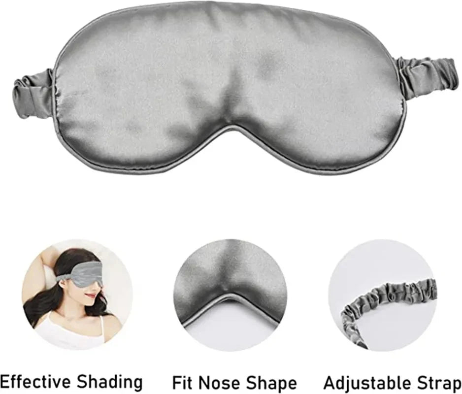 Imitated Silk Eye Patch Shading Sleep Eye Mask Eyepatch Travel Relax Cover