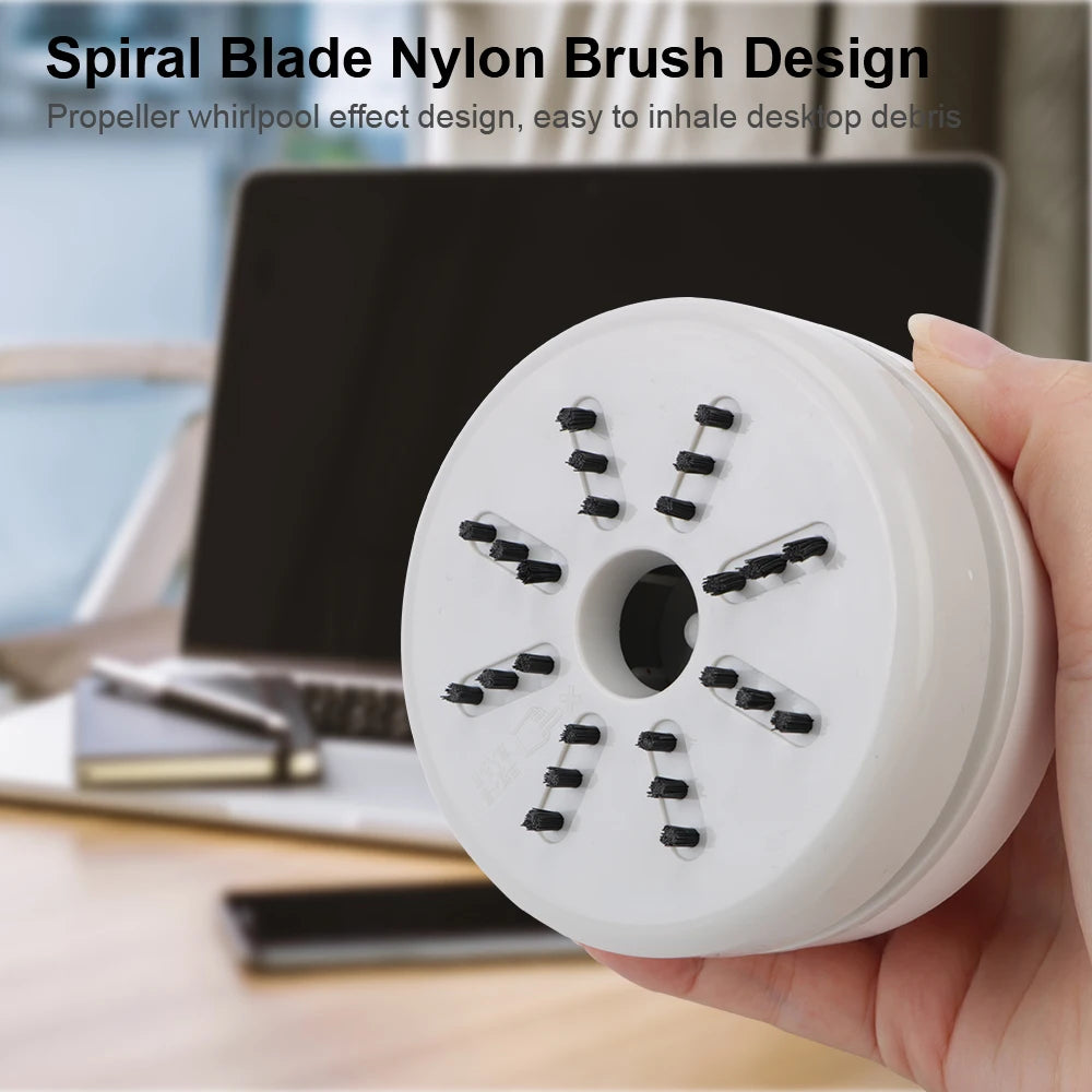 Desk Dust Vacuum With Clean Brush For Home Office Table Sweeper Desktop