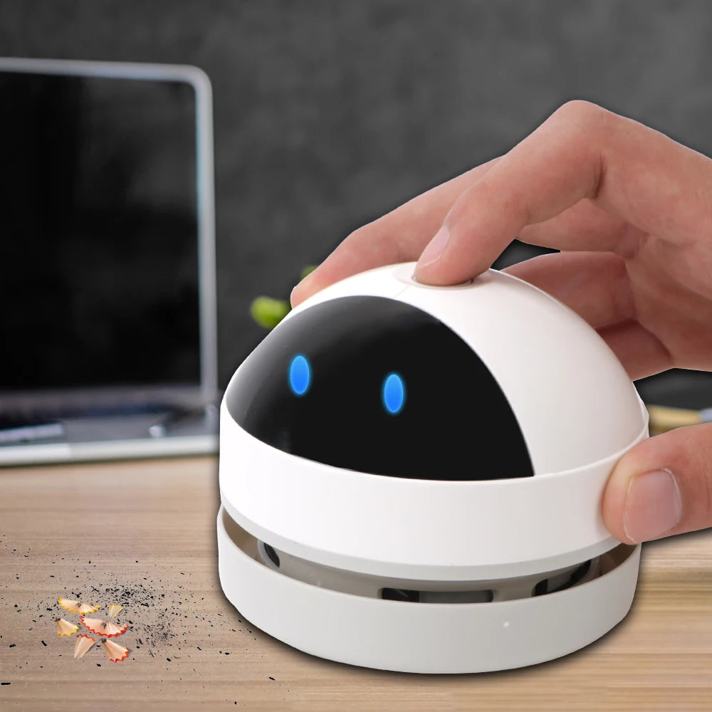 Desk Dust Vacuum With Clean Brush For Home Office Table Sweeper Desktop