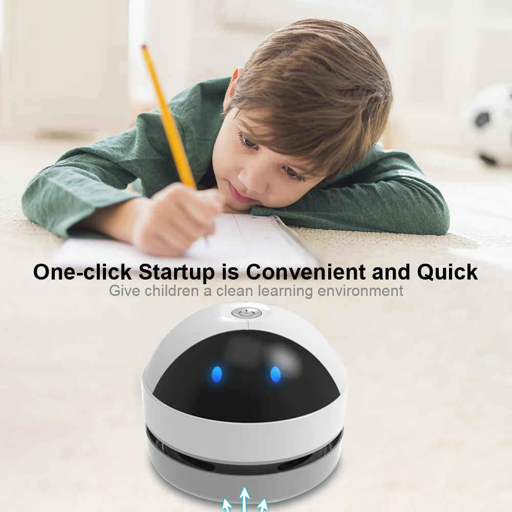 Desk Dust Vacuum With Clean Brush For Home Office Table Sweeper Desktop