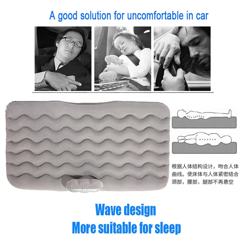Car Air Inflatable Travel Mattress Bed Universal for Back Seat Multi functional