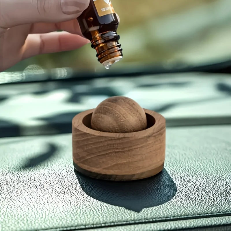 Car & Home Essential Oil Diffuser - Made of Wood Mini Cute Natural Fragrance