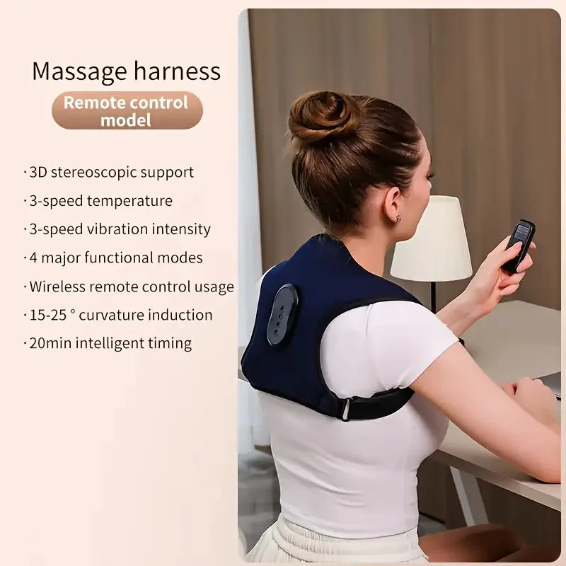 A multifunctional back and shoulder massager，HaveUSBChargin Vibration