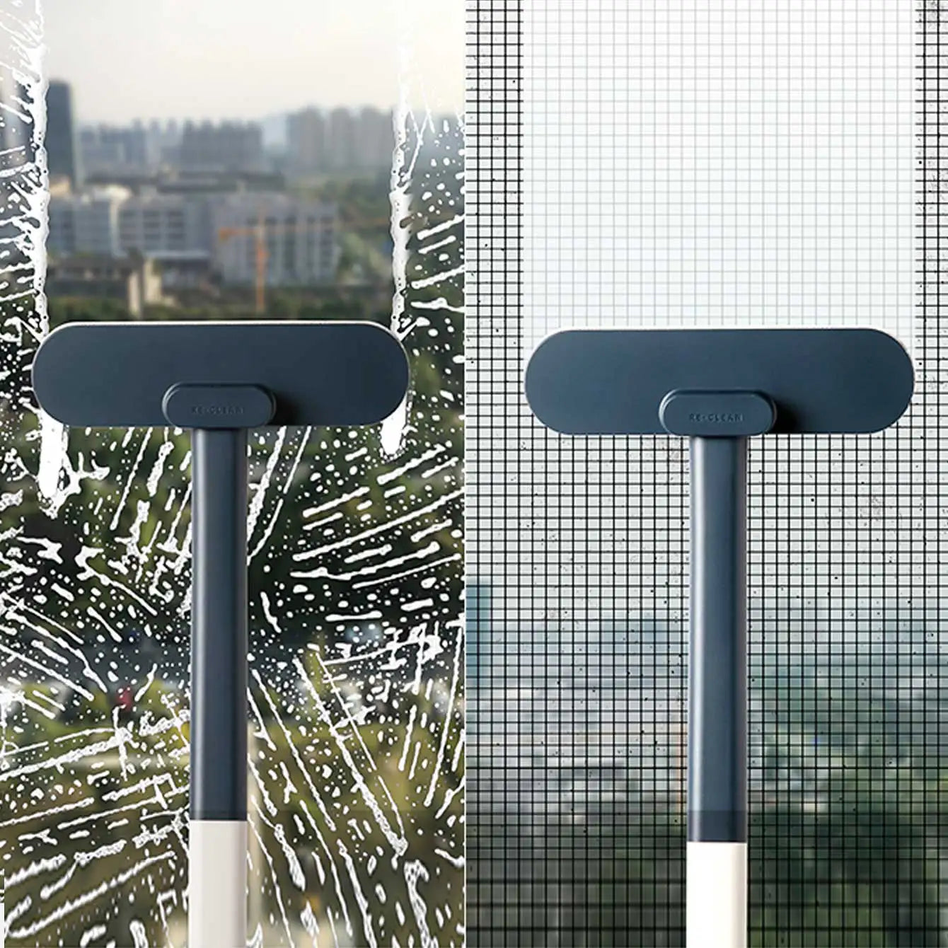 1 multifunctional long handled window brush, wet and dry dual-usecleaning