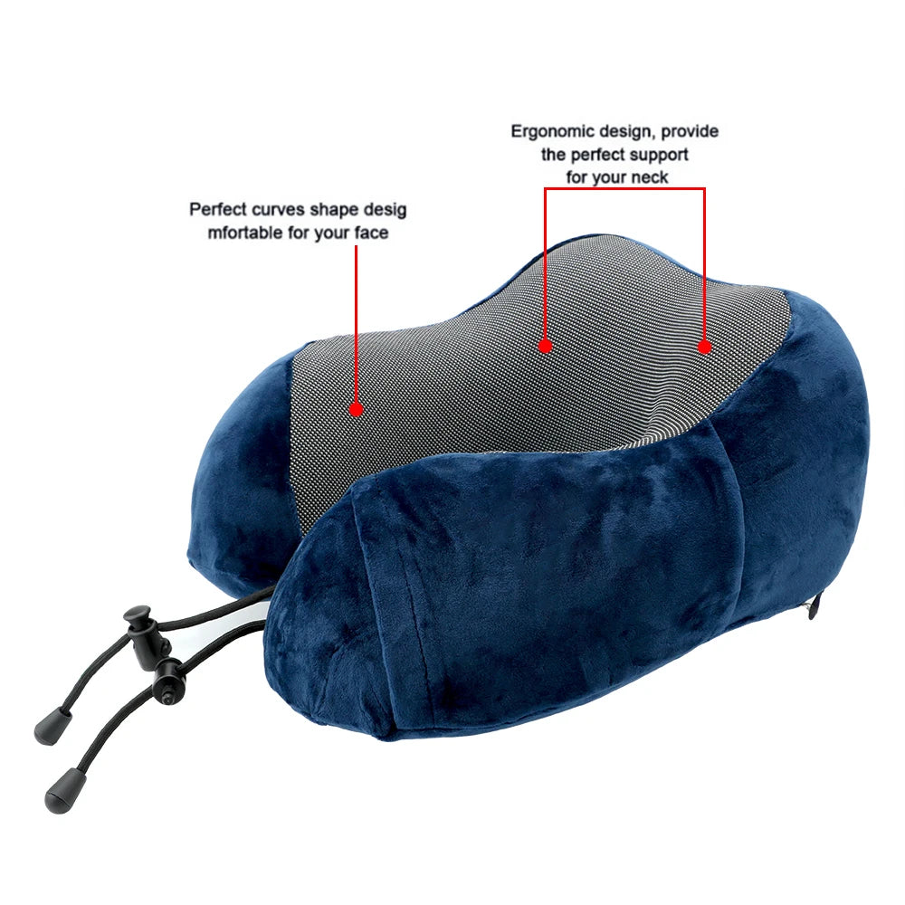 Soft Travel Pillow U Shaped Travel Healthcare Memory Foam Neck Cervical