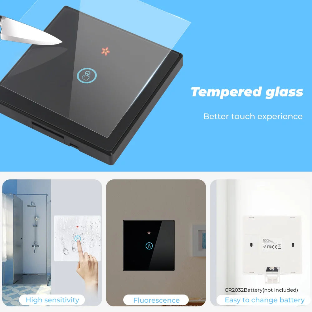 GERMA Smart Home Wireless Touch Switch Light Electrical 433Mhz Remote