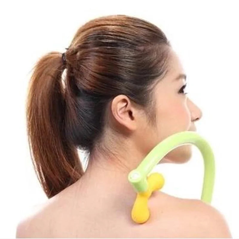 Back Massager Tool Neck Self Muscle Pressure Relieve Stick Manual Massage