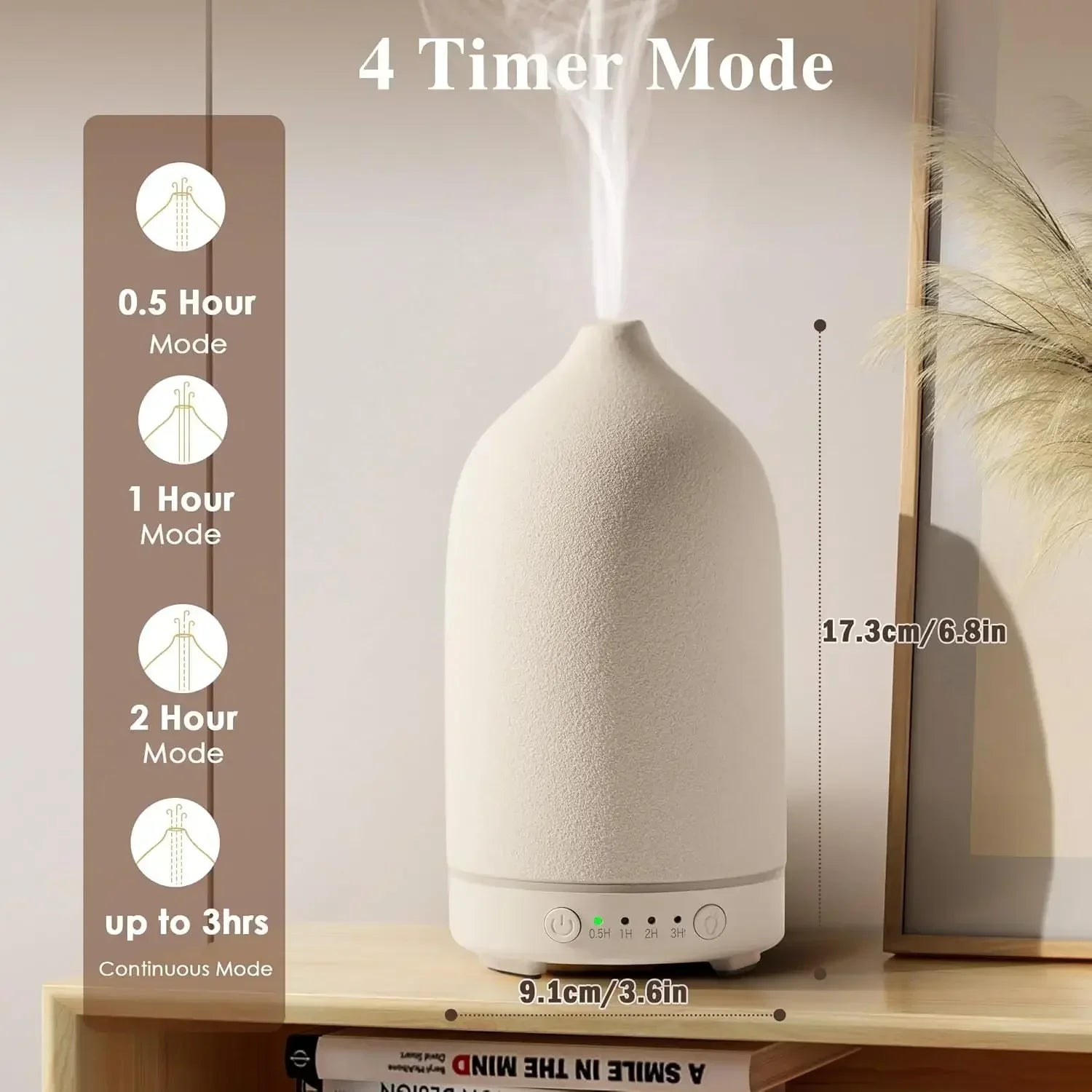 Essential Oil Diffuser 100ml Ceramic Ultrasonic Aroma  Diffuser Humidifier