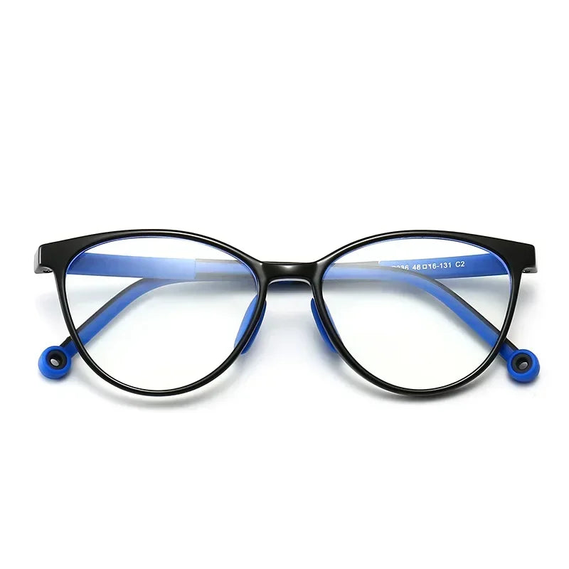 Blue Light Blocking Glasses for Kids Computer Glasses TR90 Frame Clear Lens