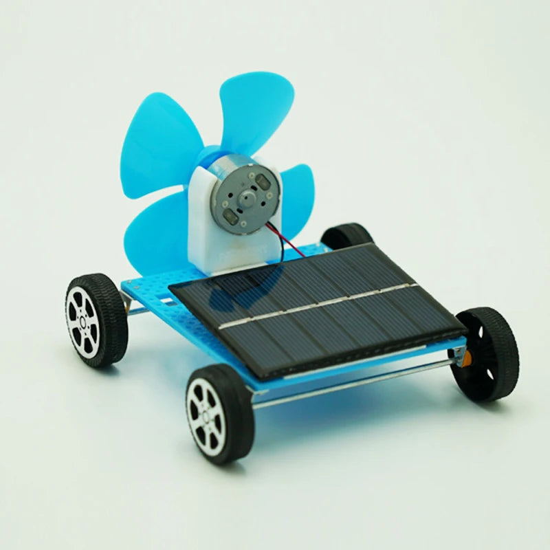 Kids Science Toy Technology Gadget Solar Energy Wind Power Car Physics DIY