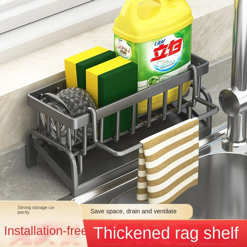 Kitchen Shelf Cleaning Cloth Storage Draining Rack Household Detergent