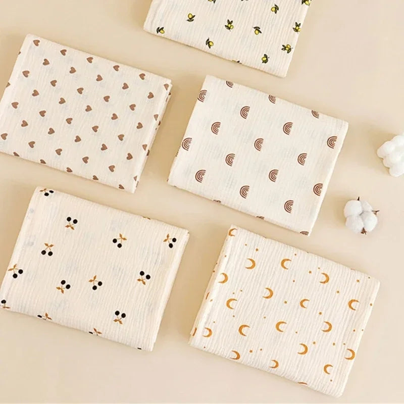 Baby Blanket Newborn Muslin Swaddle 2 Layer Cotton Bath Towel Summer Stroller