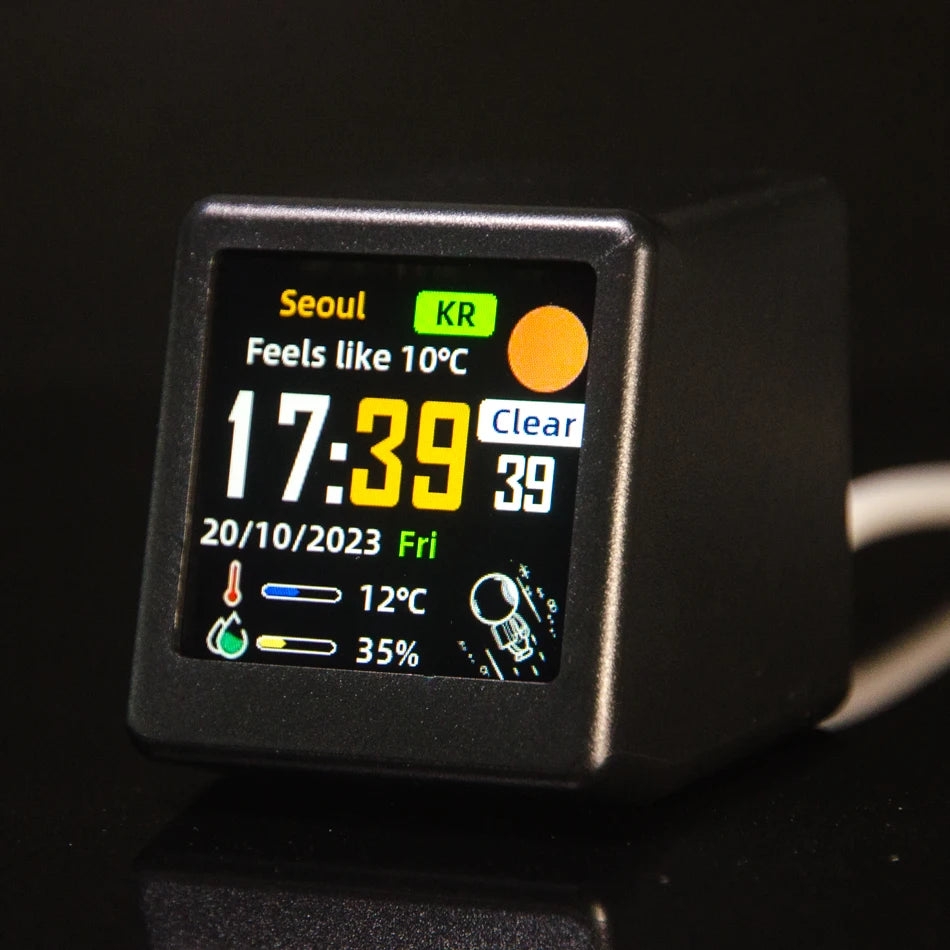 GeekMagic Smalltv-Ultra Cheap Smart gift Desktop Bed Clock WiFi Weather Forecast