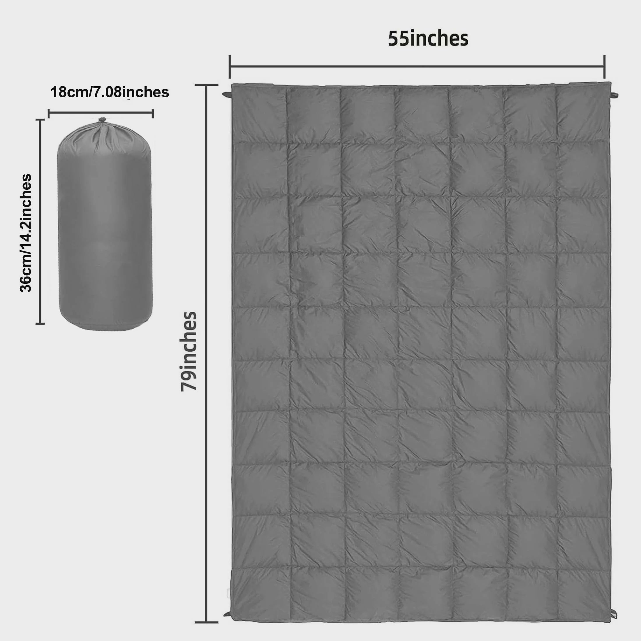 Outdoor Camping Puffy Blanket - Portable, Compact, Comfortable for Camping Adventures