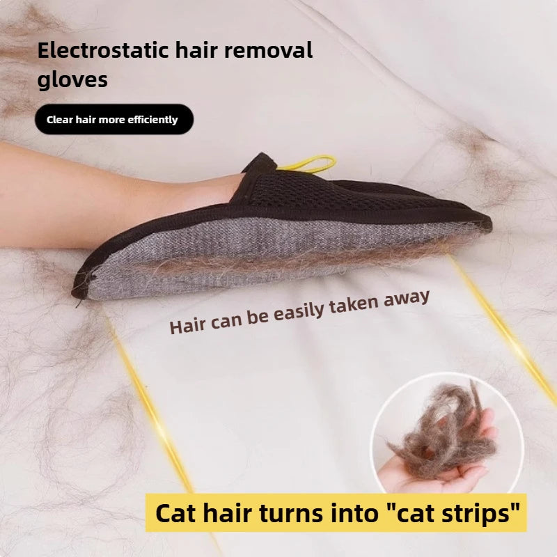 Pet Hair Removal Tools, Reusable Anti-static Gloves, Double-sided Pet Care