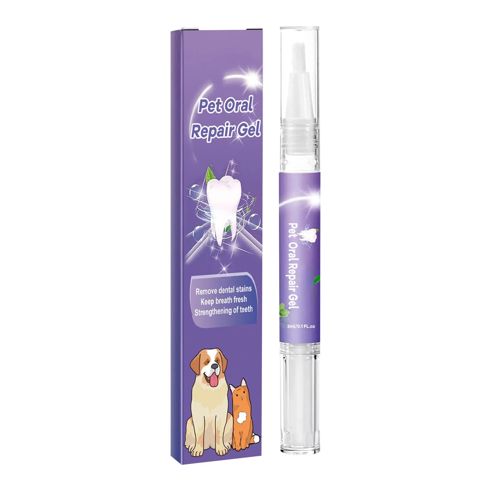 3ml Pet Oral Gel Cleaning Dog Cat Teeth, Bad Breath, For Tartar, No Need To Brush