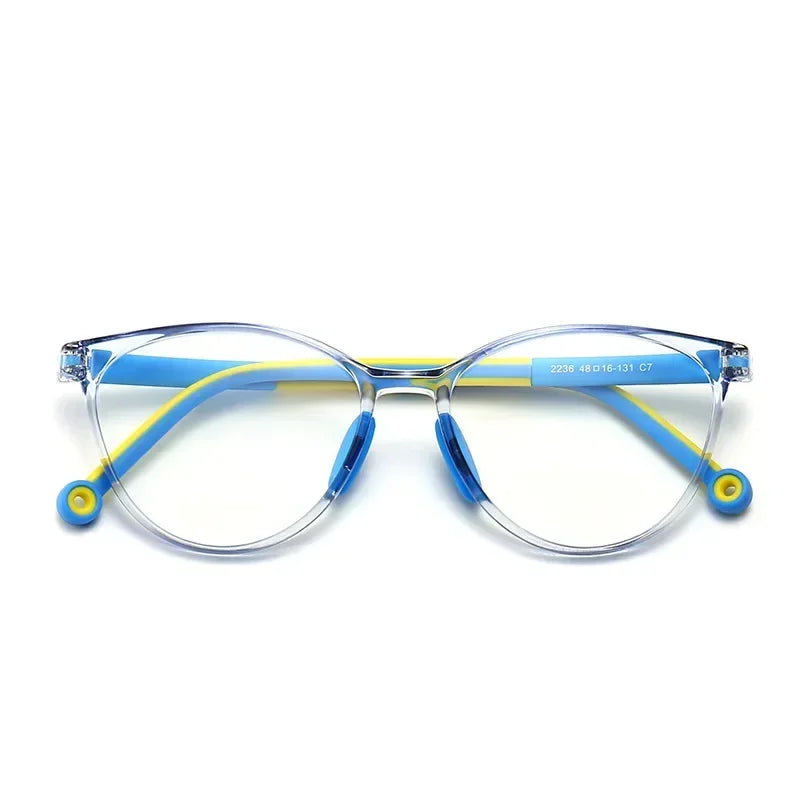 Blue Light Blocking Glasses for Kids Computer Glasses TR90 Frame Clear Lens