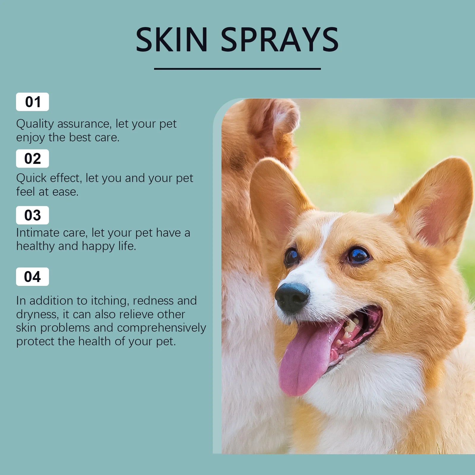 Pet Skin Care Spray Relieve Itching Reduce Redness Antipruritic Improve