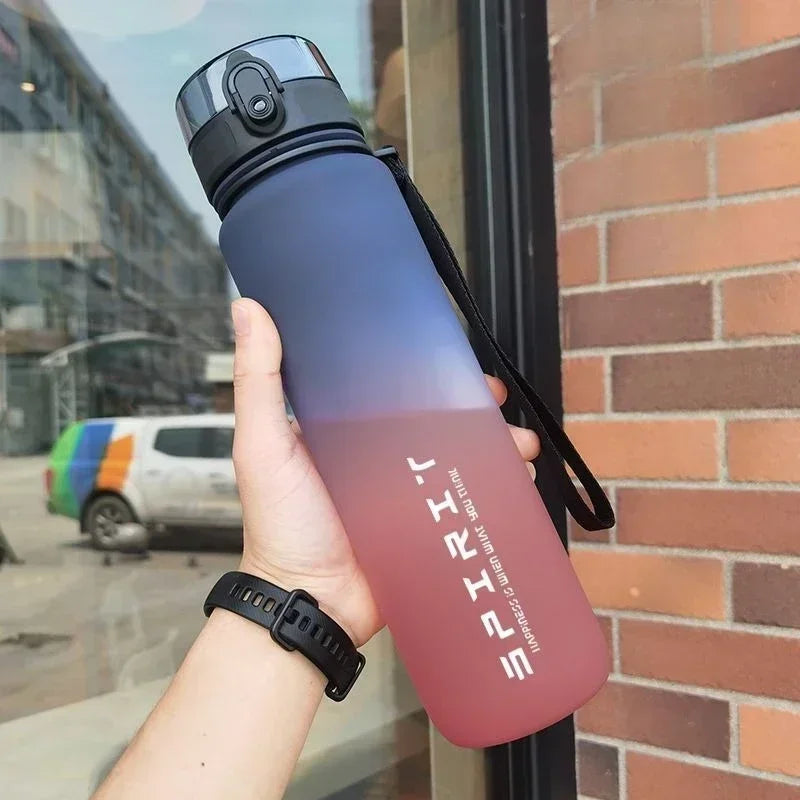 1 Liter Large Capacity Sports Water Bottle Leak Proof Colorful Plastic Cup Drinking