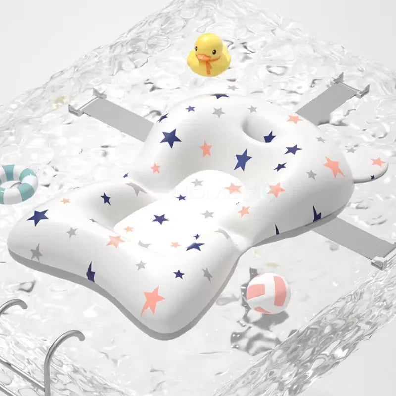 Baby Bath Support Pad Foldable Floating Seat Adjustable Newborn Bathing Cushion