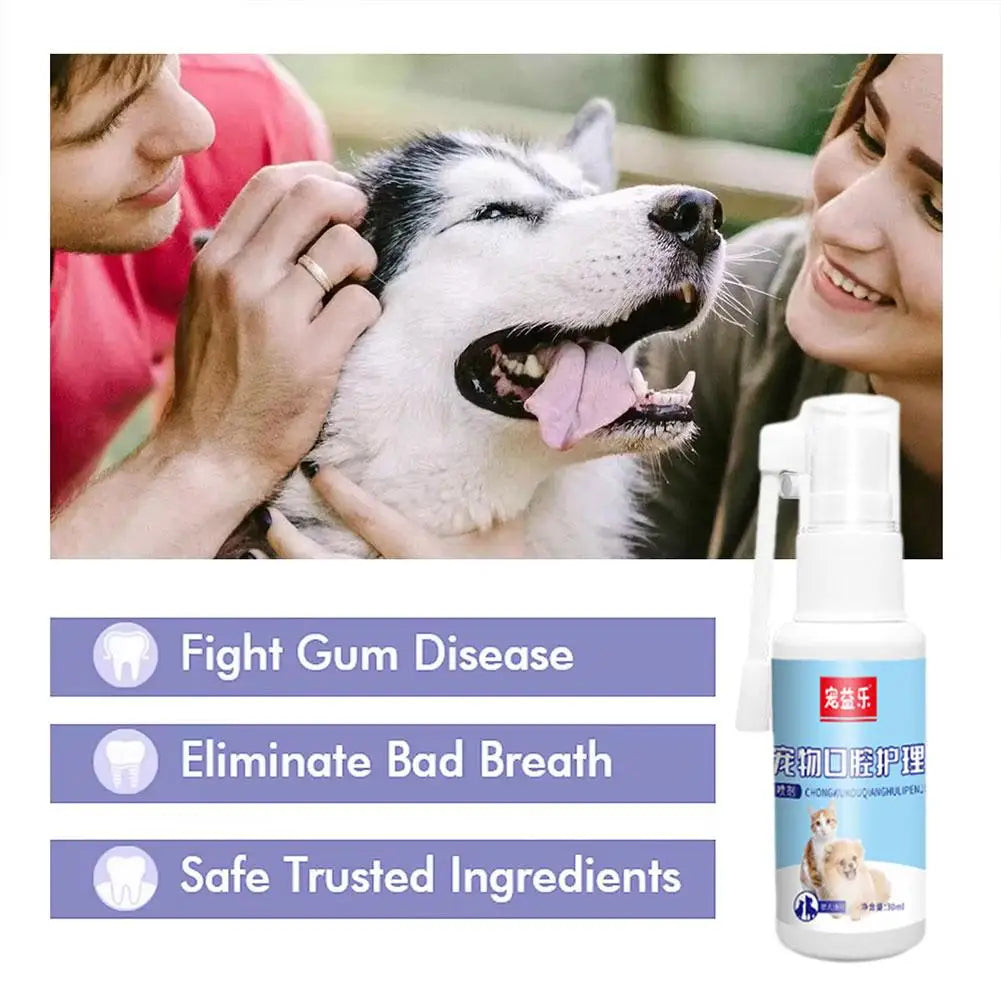 Pet Oral Care Spray for Cat Dog Instant Pet Fresh Breath Dental Care Teeth
