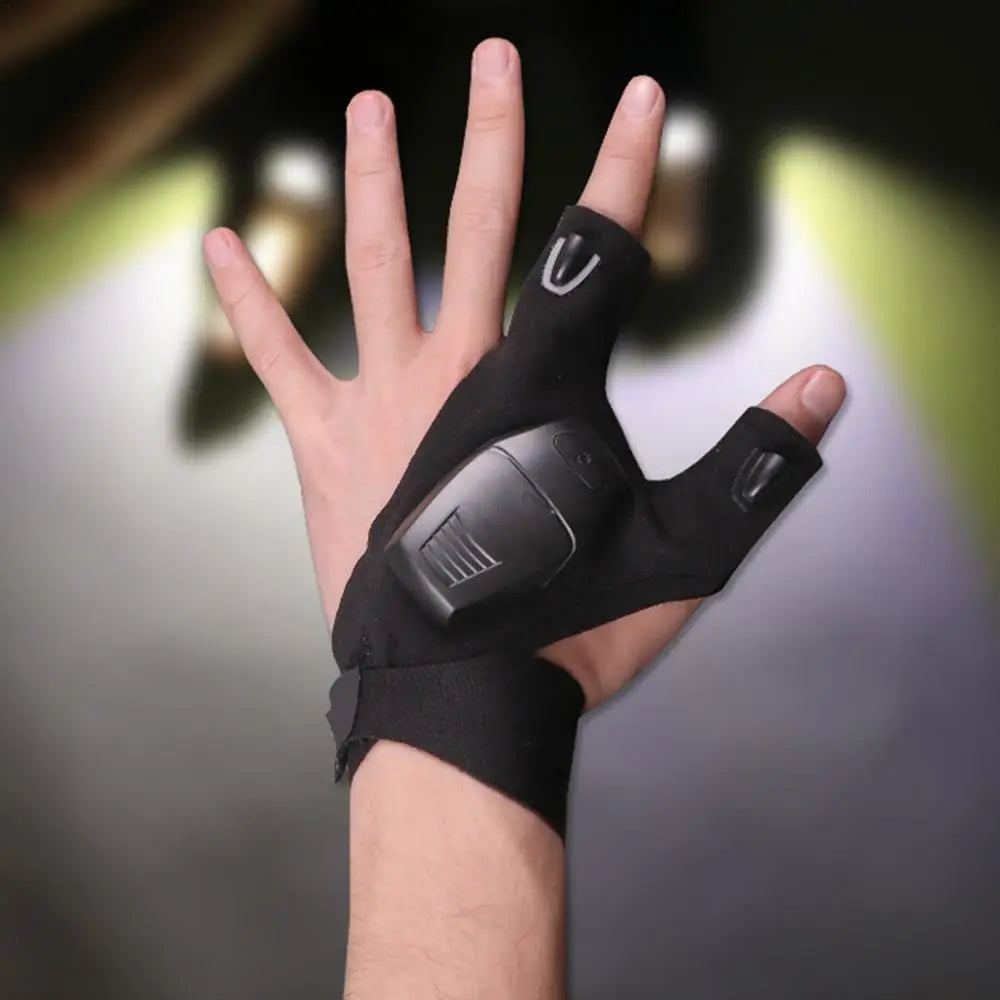 Rechargeable Led Flashlight Glove Gadgets Tools for Fishing Camping Repair