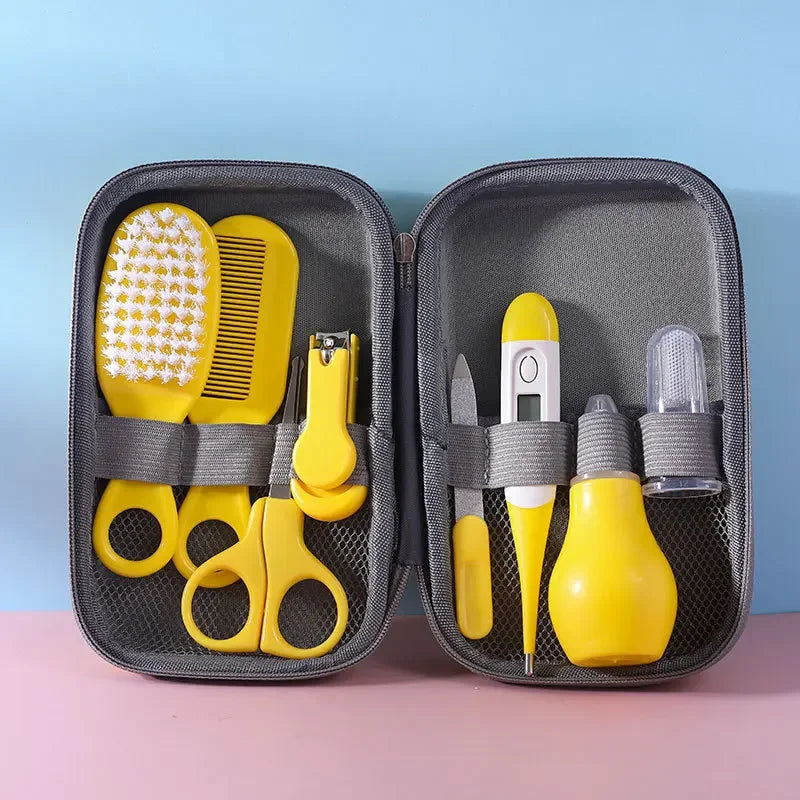 Baby Care Kit (8PCS) - Hospital-Grade Nail Clippers, Soft Brush, Safety Nasal