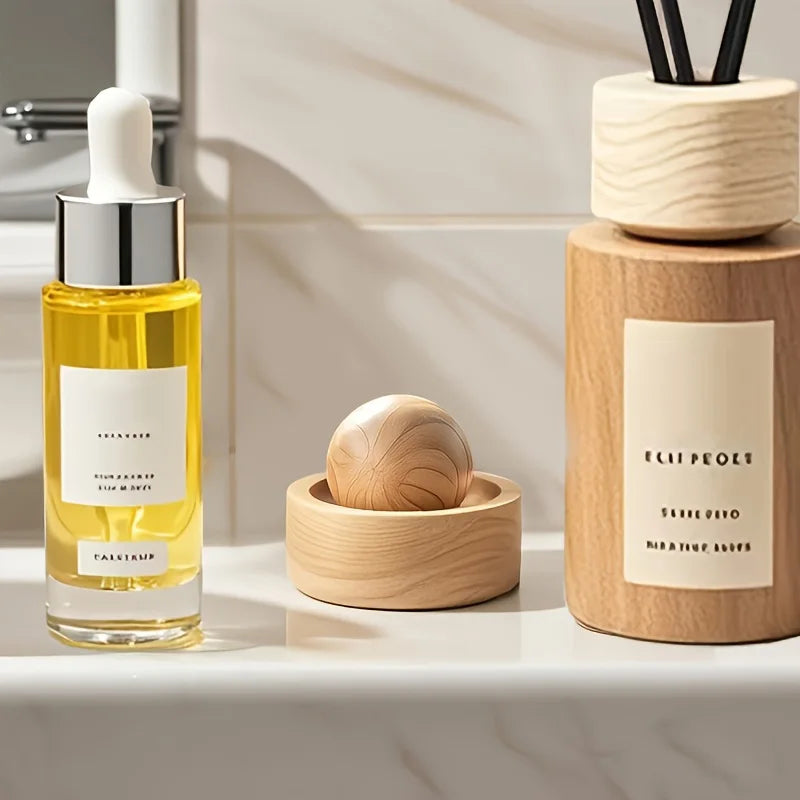 Car & Home Essential Oil Diffuser - Made of Wood Mini Cute Natural Fragrance