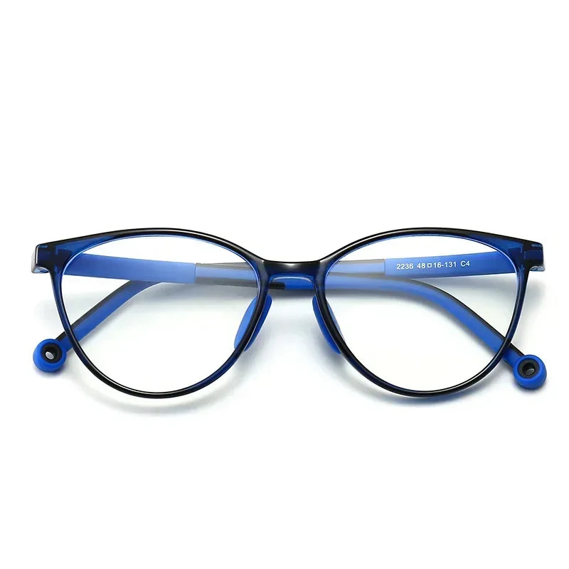 Blue Light Blocking Glasses for Kids Computer Glasses TR90 Frame Clear Lens