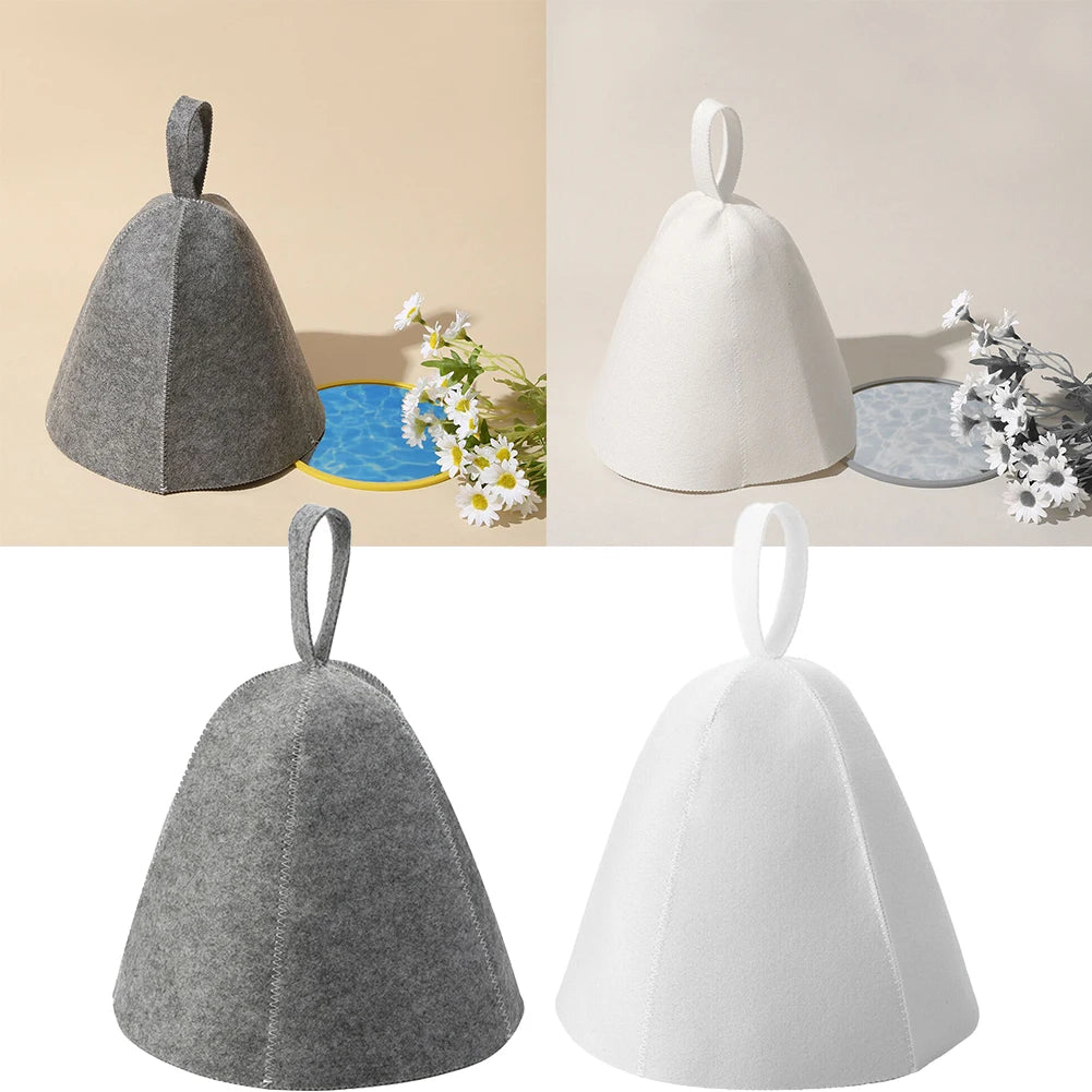 New Sauna Hat Anti Heat Caps Shower Caps Sauna Hat For Bath House Head