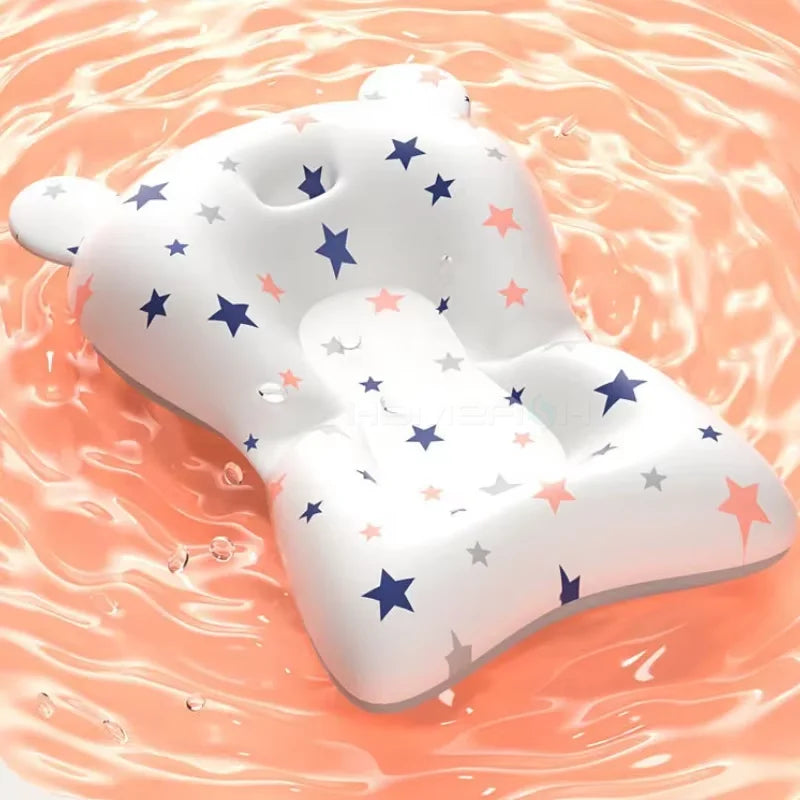 Baby Bath Support Pad Foldable Floating Seat Adjustable Newborn Bathing Cushion