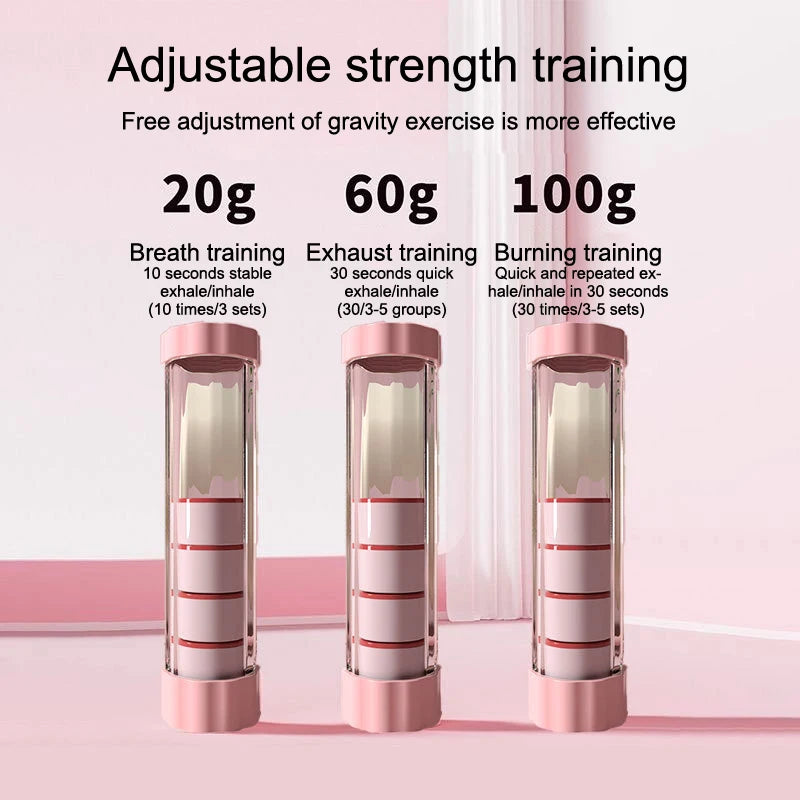 1 Set Breathing Exercise Device Abdominal Muscle Trainer Deep Breathing Dumbbell