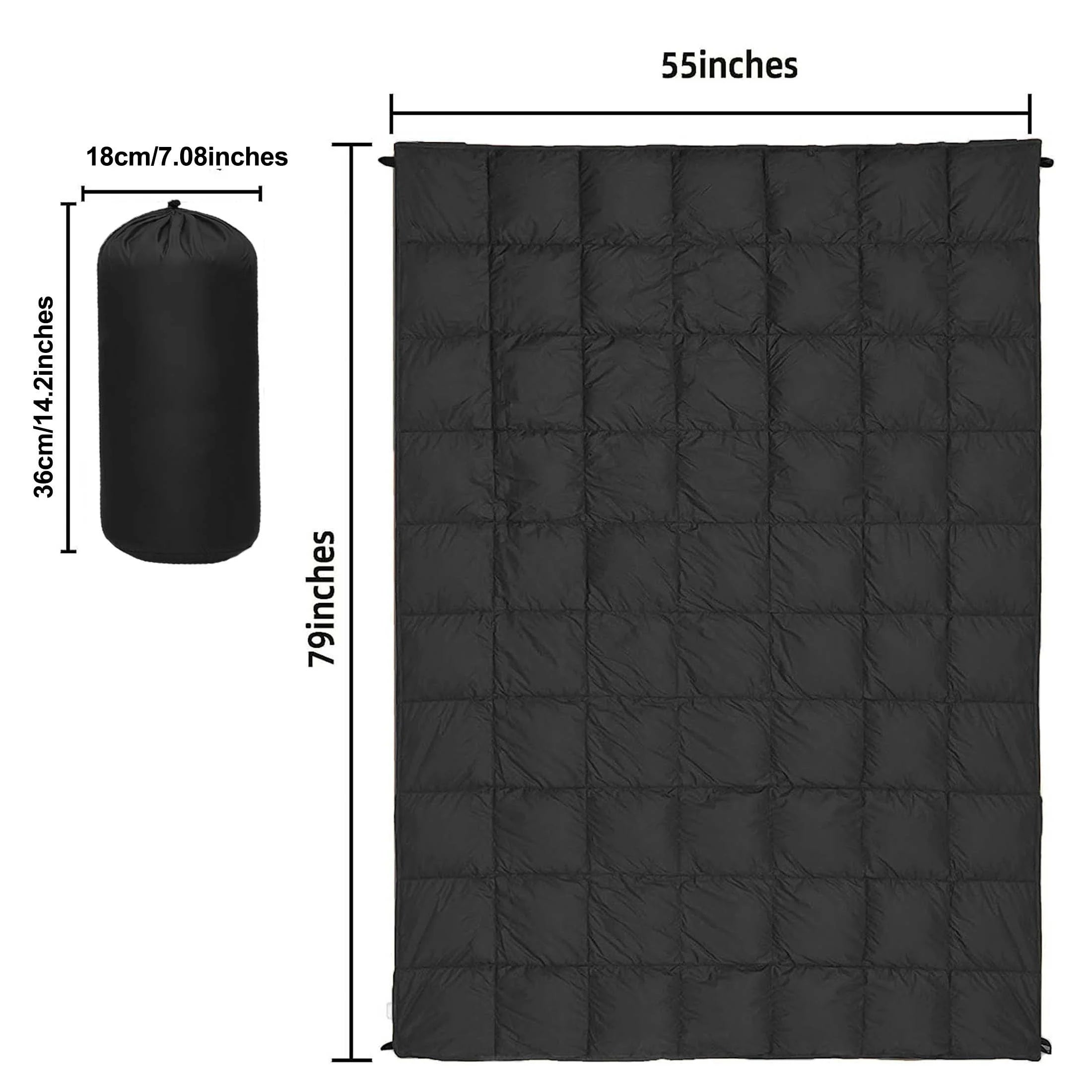 Outdoor Camping Puffy Blanket - Portable, Compact, Comfortable for Camping Adventures