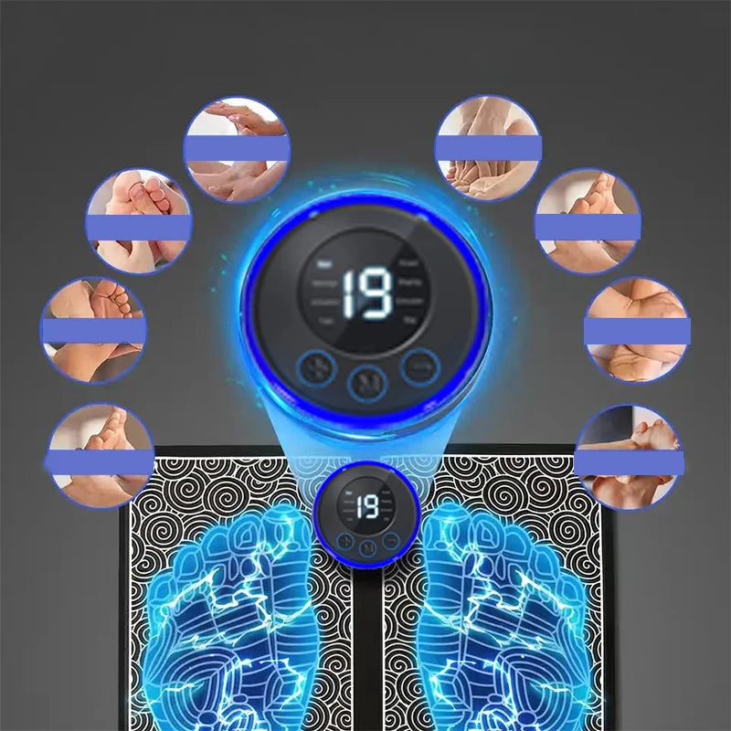 Foot Massager Foldable Portable Electric Massage Pad with Multiple Gear