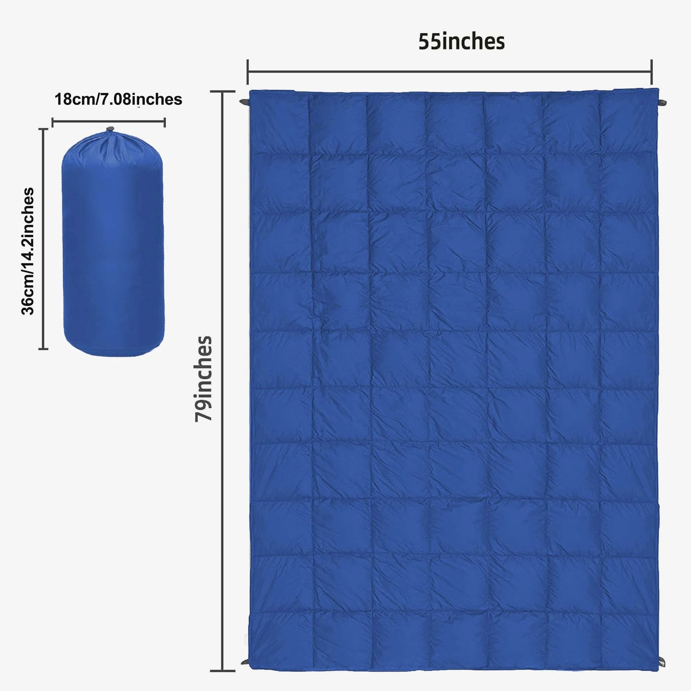 Outdoor Camping Puffy Blanket - Portable, Compact, Comfortable for Camping Adventures