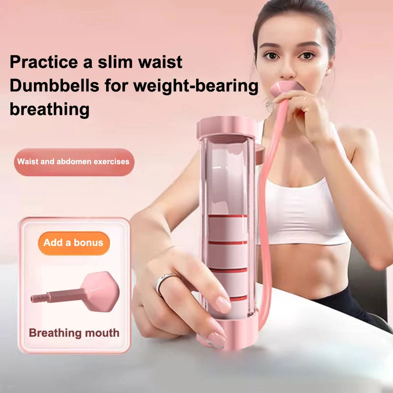 1 Set Breathing Exercise Device Abdominal Muscle Trainer Deep Breathing Dumbbell