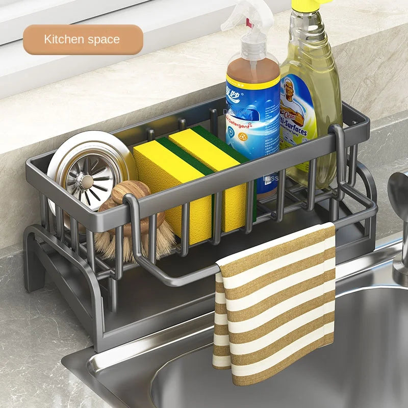 Kitchen Shelf Cleaning Cloth Storage Draining Rack Household Detergent