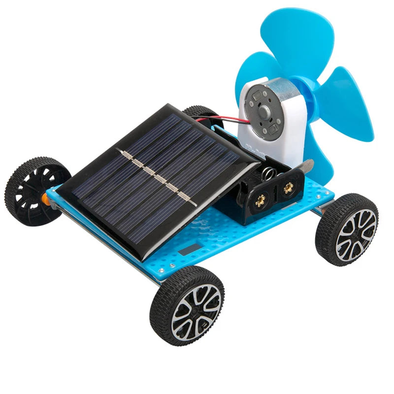 Kids Science Toy Technology Gadget Solar Energy Wind Power Car Physics DIY
