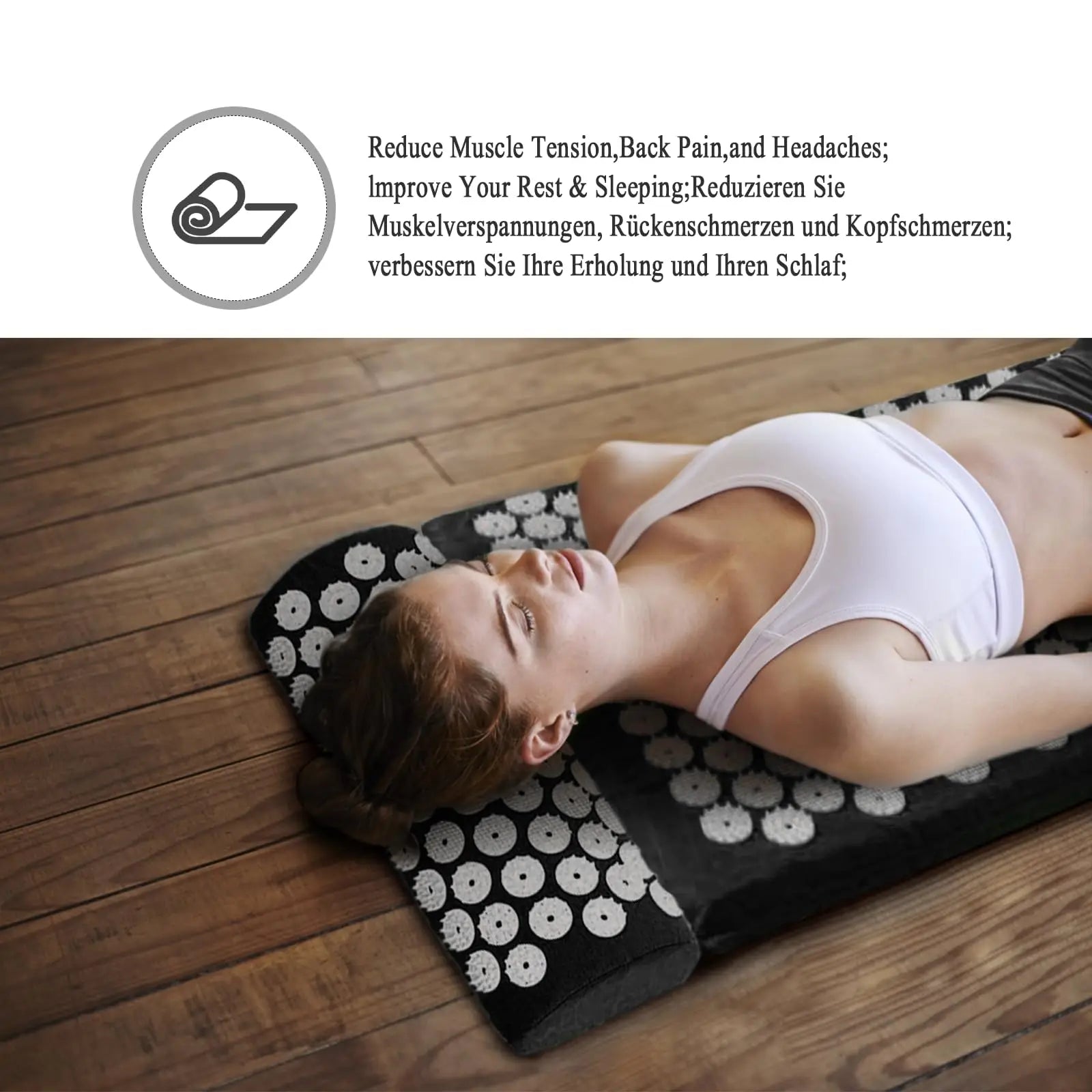 1PC/SET Massager Cushion Acupressure Mat Pillow Relieve Stress Back Pain