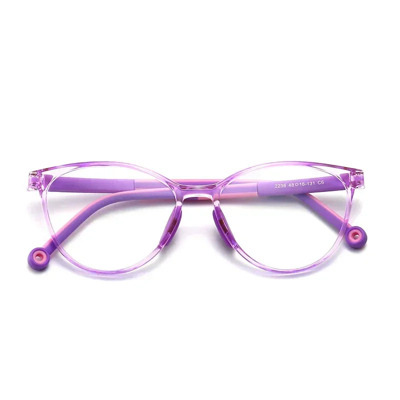 Blue Light Blocking Glasses for Kids Computer Glasses TR90 Frame Clear Lens