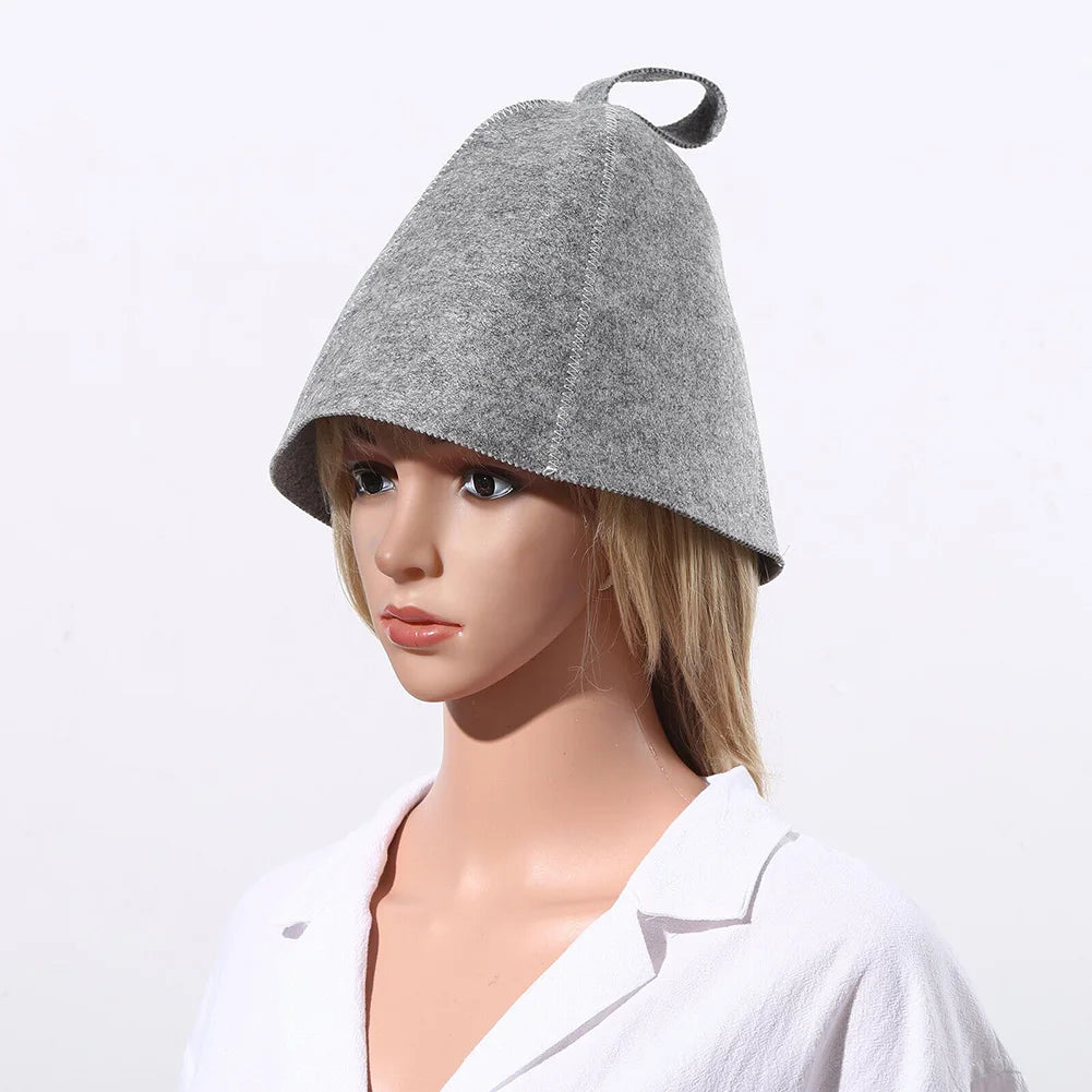 New Sauna Hat Anti Heat Caps Shower Caps Sauna Hat For Bath House Head